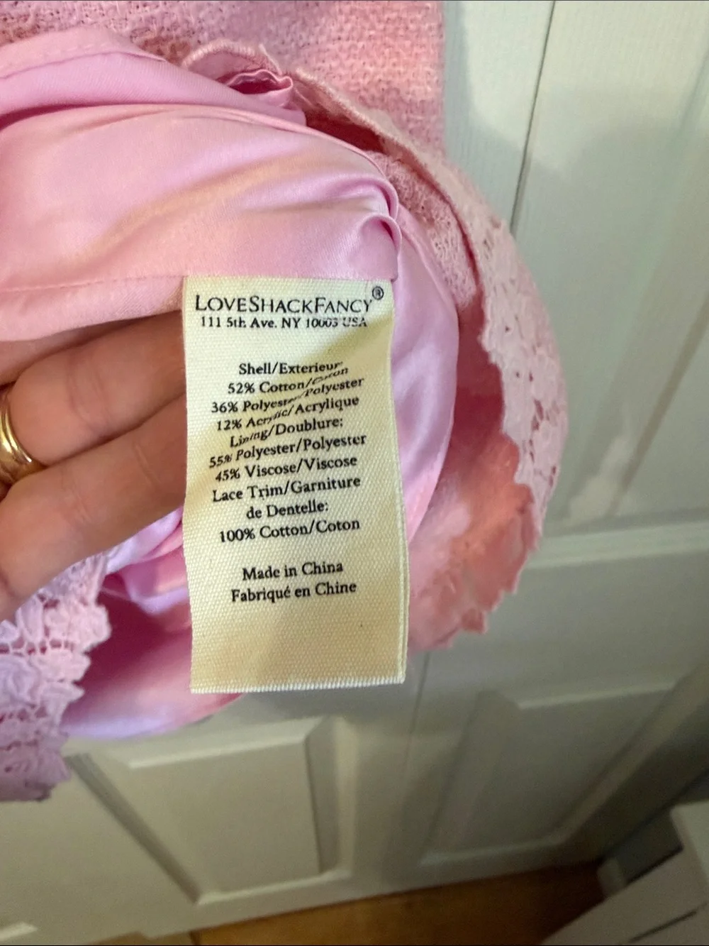 LoveShackFancy Aloma dress in Strawberry Spritz